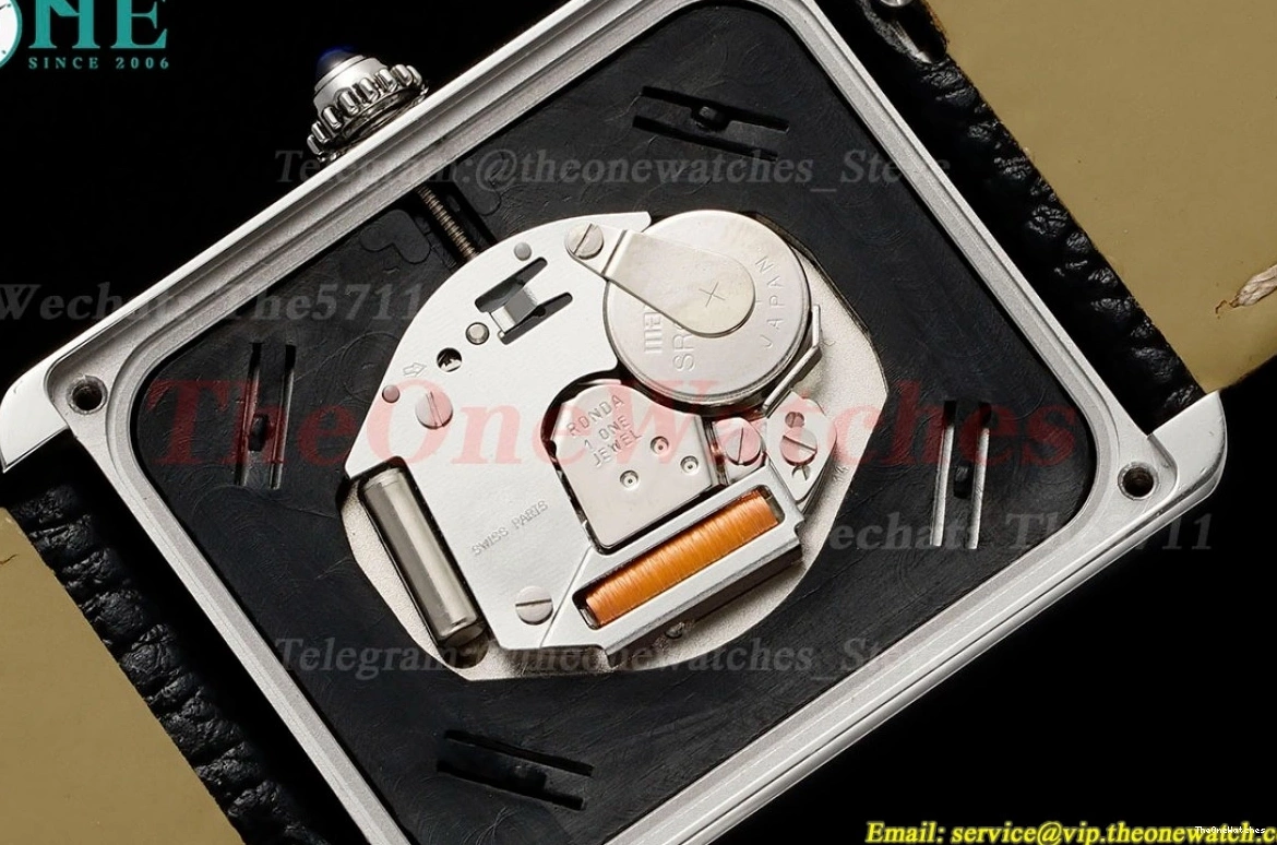 SS Dia White Solo Quartz AF LE 27.4mm Tank Dial 0411